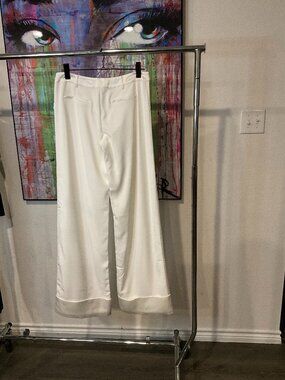 Retrofête Vince Pant White Wide Leg Trousers NWT Small